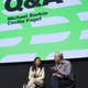 Sorkin and future UR Books executive editor Cecilia Fagel in 2013.